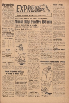Express Sportowy: Bezpłatny dodatek "Expressu Poznańskiego" 1949.08.08