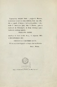 [Zawiadomienie Inc.:] " Zapraszamy naszych braci i przyjaciół Sławian, uczestniczyć z nami na mszy żałobnej ..."