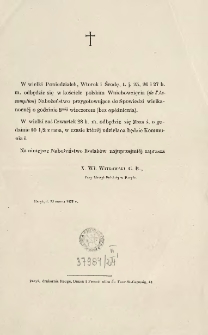 [Zaproszenie Inc.:] " W wielki Poniedziałek, Wtorek i Środę ..."