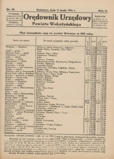 Orędownik Urzędowy Powiatu Wolsztyńskiego 1935.05.11 R.5 Nr19