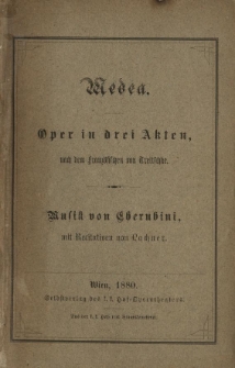 Medea : Oper in drei Akten