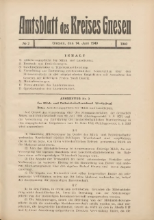 Amtsblatt des Kreises Gnesen 1940.06.14 Nr2
