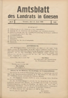 Amtsblatt des Kreises Gnesen 1940.06.28 Nr3