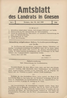 Amtsblatt des Landrats in Gnesen 1940.07.12 Nr5
