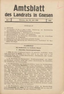 Amtsblatt des Landrats in Gnesen 1940.07.26 Nr7