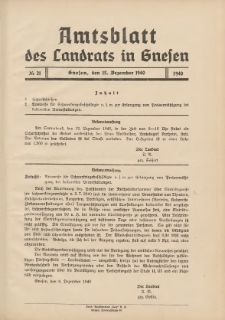 Amtsblatt des Landrats in Gnesen 1940.12.15 Nr21