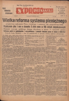 Express Poznański 1950.10.30 Nr1369 (299) zawiera Dodatek Sportowy