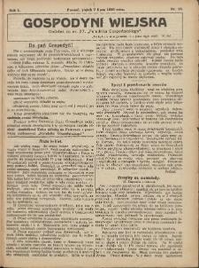 Gospodyni Wiejska: dodatek do nr.27. &bdquo;Poradnika Gospodarskiego&rdquo; 1916.07.07 R.1 Nr15