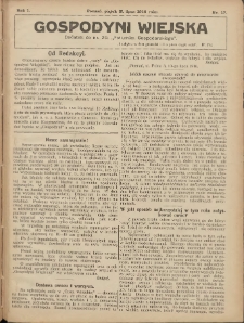 Gospodyni Wiejska: dodatek do nr.29. &bdquo;Poradnika Gospodarskiego&rdquo; 1916.07.21 R.1 Nr17
