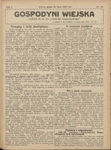 Gospodyni Wiejska: dodatek do nr.30. &bdquo;Poradnika Gospodarskiego&rdquo; 1916.07.28 R.1 Nr18