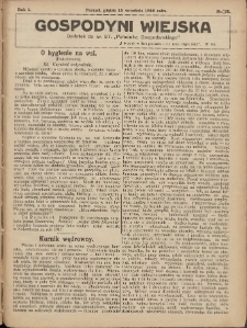 Gospodyni Wiejska: dodatek do nr.37. &bdquo;Poradnika Gospodarskiego&rdquo; 1916.09.15 R.1 Nr25