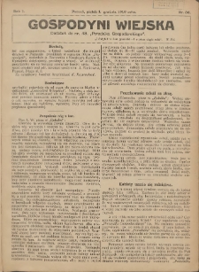 Gospodyni Wiejska: dodatek do nr.48. &bdquo;Poradnika Gospodarskiego&rdquo; 1916.12.01 R.1 Nr36