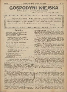 Gospodyni Wiejska: dodatek do nr.51. &bdquo;Poradnika Gospodarskiego&rdquo; 1916.12.22 R.1 Nr39