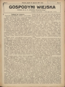 Gospodyni Wiejska: dodatek do nr.3. &bdquo;Poradnika Gospodarskiego&rdquo; 1917.01.19 R.2 Nr3