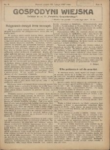 Gospodyni Wiejska: dodatek do nr.8. &bdquo;Poradnika Gospodarskiego&rdquo; 1917.02.23 R.2 Nr8