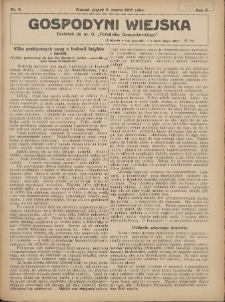 Gospodyni Wiejska: dodatek do nr.9. &bdquo;Poradnika Gospodarskiego&rdquo; 1917.03.02 R.2 Nr9