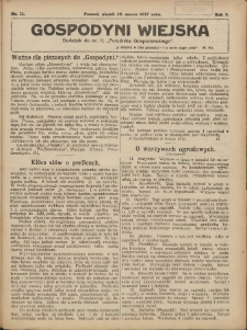 Gospodyni Wiejska: dodatek do nr.11 &bdquo;Poradnika Gospodarskiego&rdquo; 1917.03.16 R.2 Nr11