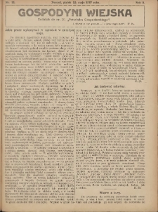 Gospodyni Wiejska: dodatek do nr.21. „Poradnika Gospodarskiego” 1917.05.25 R.2 Nr21