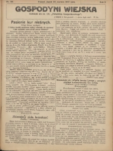 Gospodyni Wiejska: dodatek do nr.26. &bdquo;Poradnika Gospodarskiego&rdquo; 1917.06.29 R.2 Nr26