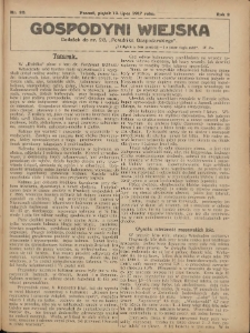Gospodyni Wiejska: dodatek do nr.28. &bdquo;Poradnika Gospodarskiego&rdquo; 1917.07.13 R.2 Nr28