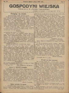 Gospodyni Wiejska: dodatek do nr.31. &bdquo;Poradnika Gospodarskiego&rdquo; 1917.07.03 R.2 Nr31