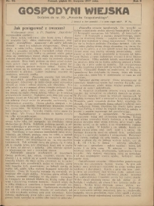 Gospodyni Wiejska: dodatek do nr.35. &bdquo;Poradnika Gospodarskiego&rdquo; 1917.08.31 R.2 Nr35