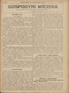 Gospodyni Wiejska: dodatek do nr.39. &bdquo;Poradnika Gospodarskiego&rdquo; 1917.09.28 R.2 Nr39