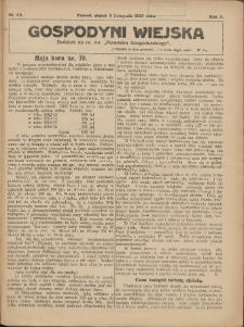 Gospodyni Wiejska: dodatek do nr.44 &bdquo;Poradnika Gospodarskiego&rdquo; 1917.11.02 R.2 Nr44