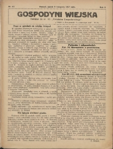 Gospodyni Wiejska: dodatek do nr.45. &bdquo;Poradnika Gospodarskiego&rdquo; 1917.11.09 R.2 Nr45