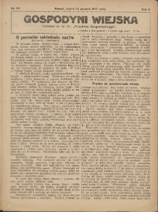 Gospodyni Wiejska: dodatek do nr.50. &bdquo;Poradnika Gospodarskiego&rdquo; 1917.12.14 R.2 Nr50