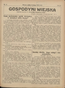 Gospodyni Wiejska: dodatek do nr.6. &bdquo;Poradnika Gospodarskiego&rdquo; 1918.02.08 R.3 Nr6