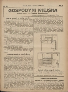 Gospodyni Wiejska: dodatek do nr.23. &bdquo;Poradnika Gospodarskiego&rdquo; 1918.06.07 R.3 Nr23