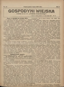 Gospodyni Wiejska: dodatek do nr.27. &bdquo;Poradnika Gospodarskiego&rdquo; 1918.07.05 R.3 Nr27