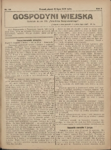Gospodyni Wiejska: dodatek do nr.29. &bdquo;Poradnika Gospodarskiego&rdquo; 1918.07.19 R.3 Nr29