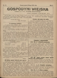 Gospodyni Wiejska: dodatek do nr.30. „Poradnika Gospodarskiego” 1918.07.26 R.3 Nr30