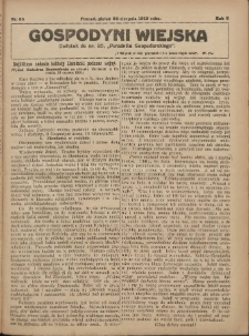Gospodyni Wiejska: dodatek do nr.35. &bdquo;Poradnika Gospodarskiego&rdquo; 1918.08.30 R.3 Nr35
