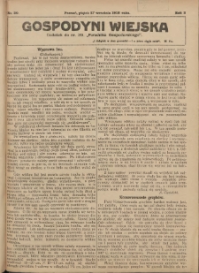 Gospodyni Wiejska: dodatek do nr.39. &bdquo;Poradnika Gospodarskiego&rdquo; 1918.09.27 R.3 Nr39