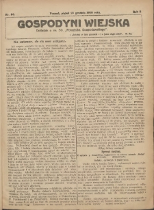 Gospodyni Wiejska: dodatek do nr.50. &bdquo;Poradnika Gospodarskiego&rdquo; 1918.12.13 R.3 Nr50