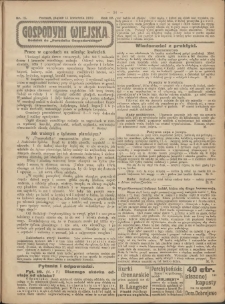 Gospodyni Wiejska: dodatek do &bdquo;Poradnika Gospodarskiego&rdquo; 1919.04.11 R.4 Nr15