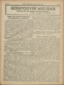 Gospodyni Wiejska: dodatek do &bdquo;Poradnika Gospodarskiego&rdquo; 1919.06.20 R.4 Nr25