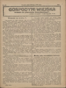 Gospodyni Wiejska: dodatek do &bdquo;Poradnika Gospodarskiego&rdquo; 1919.07.25 R.4 Nr30