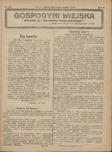 Gospodyni Wiejska: dodatek do &bdquo;Poradnika Gospodarskiego&rdquo; 1919.08.29 R.4 Nr35