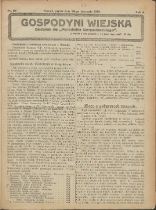 Gospodyni Wiejska: dodatek do &bdquo;Poradnika Gospodarskiego&rdquo; 1919.11.28 R.4 Nr48