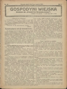 Gospodyni Wiejska: dodatek do &bdquo;Poradnika Gospodarskiego&rdquo; 1919.12.05 R.4 Nr49