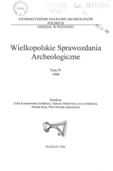 Wielkopolskie Sprawozdania Archeologiczne 1996 T.4