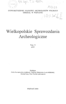 Wielkopolskie Sprawozdania Archeologiczne 2000 T.5