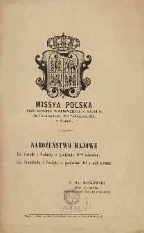 [Zawiadomienie Inc.:] " Missya Polska przy Kościele Wniebowzięcia N. Maryi P. ..."