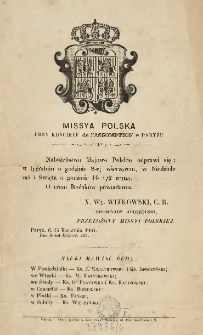 [Zawiadomienie Inc.:] " Nabożeństwo Majowe Polskie odprawi się... "