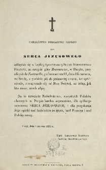 [Zaproszenie Inc.:] " Nabożeństwo Pielgrzymki Polskiej do Serca Jezusowego ..."