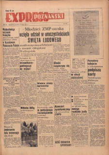 Express Poznański 1951.05.14 Nr132 zawiera Dodatek Sportowy